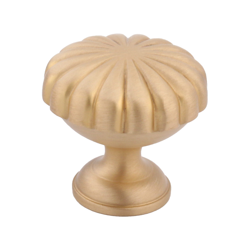 9085 French Pumpkin Brass Brass Dulap cu o singură gaură ușă Mânerul mic